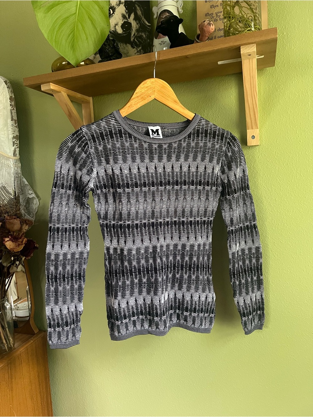Missoni Black and Gray Knit Top